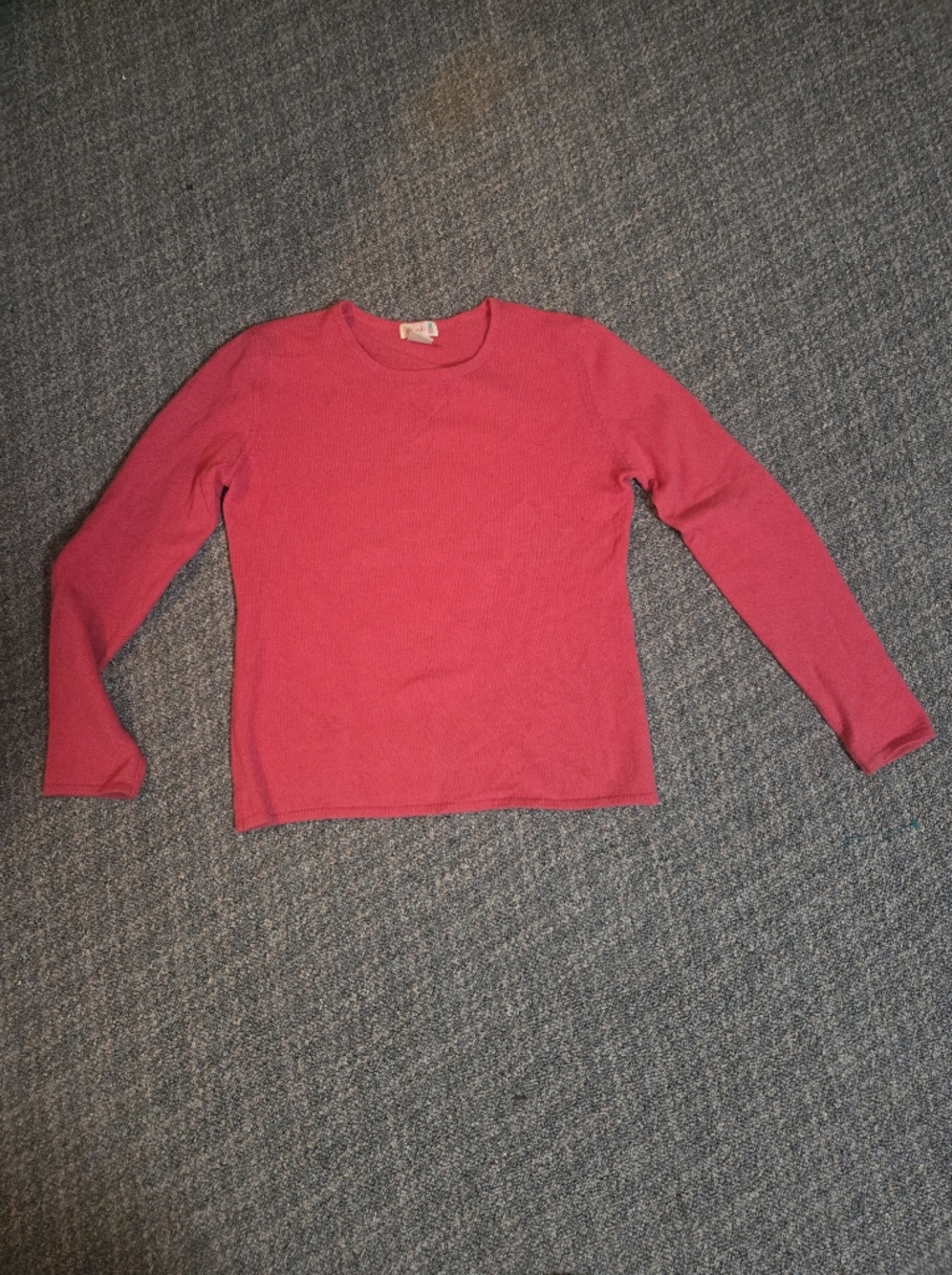 Pink Rose Hot Pink Long Sleeve Crewneck Top